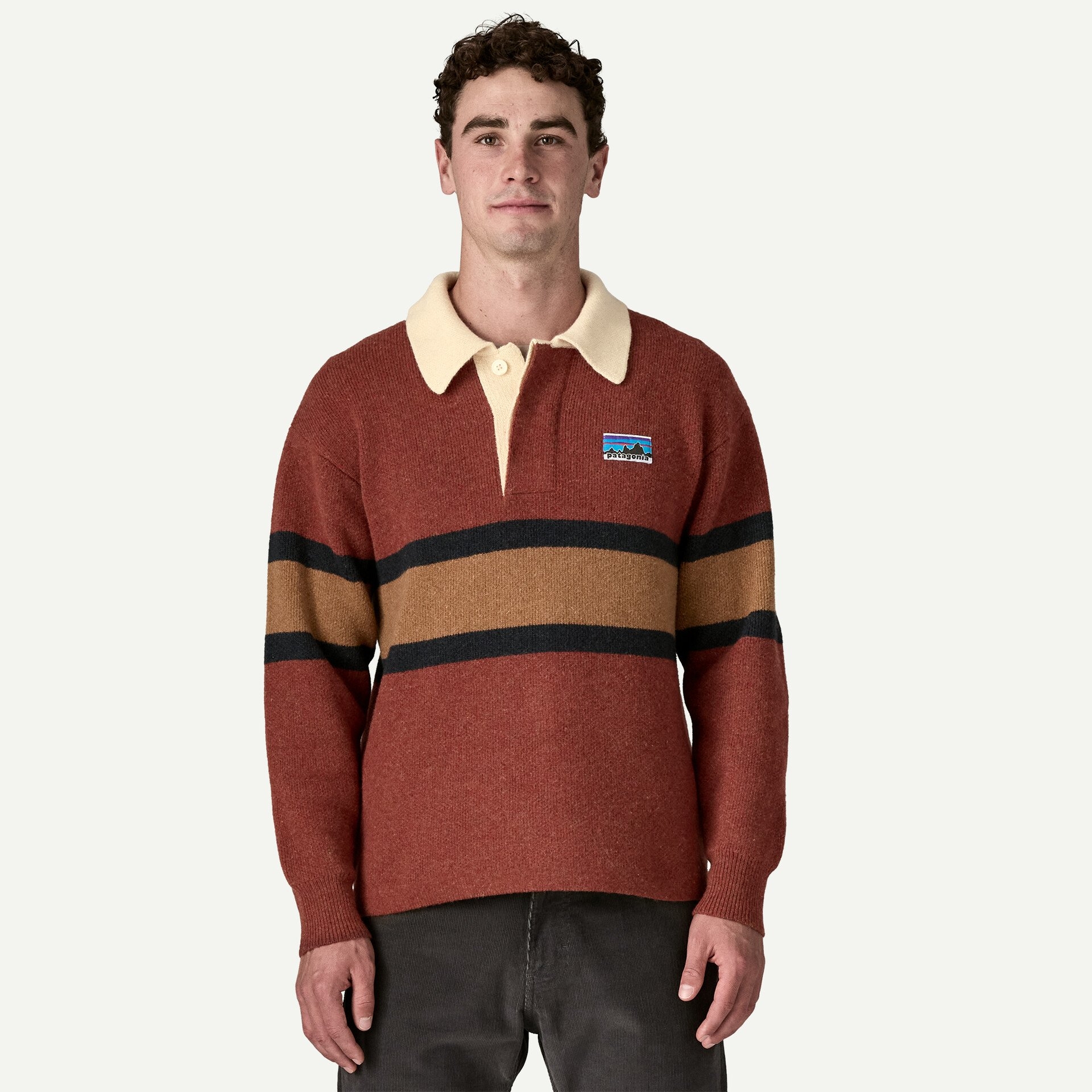 Recycled Wool-Blend Rugby Sweater