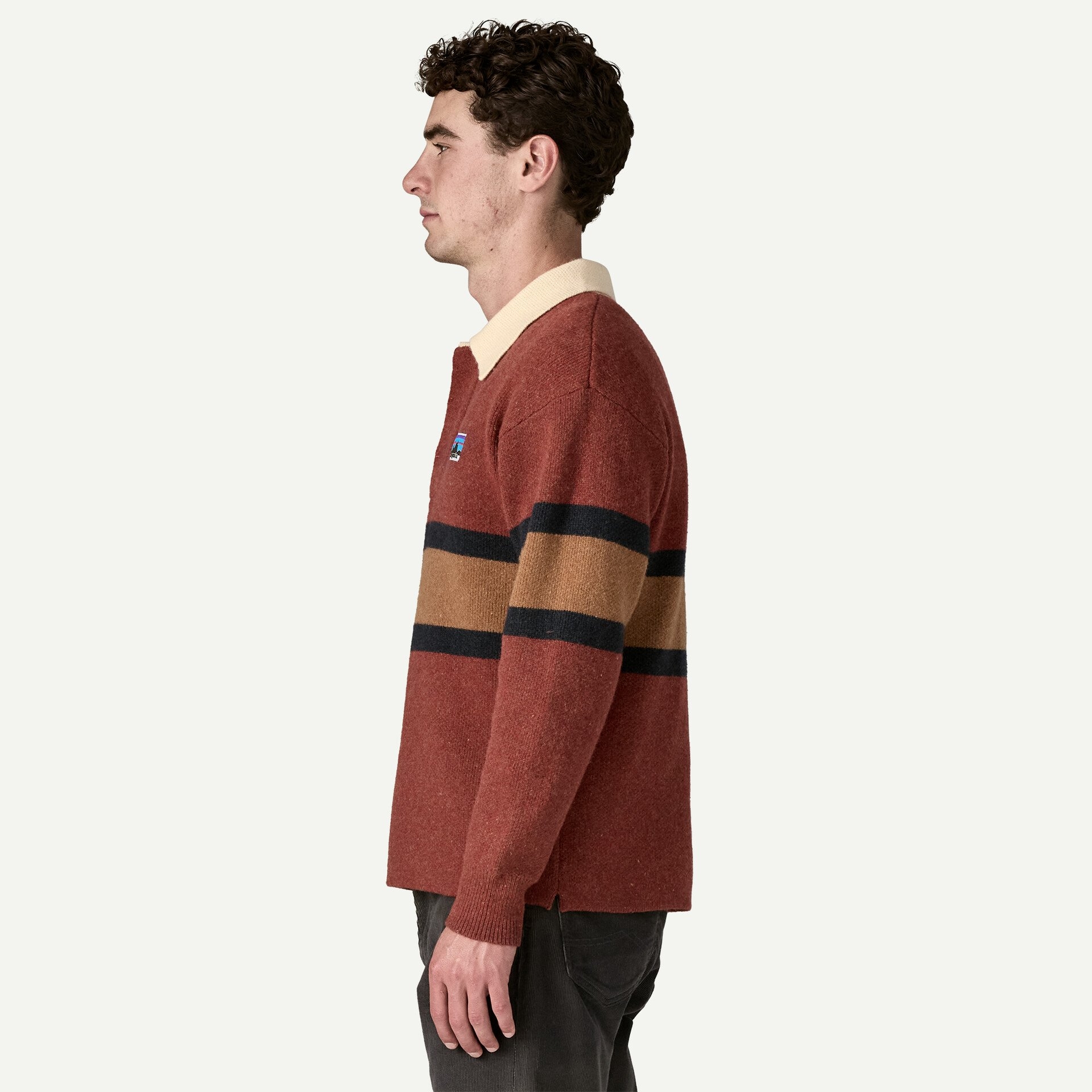 Recycled Wool-Blend Rugby Sweater