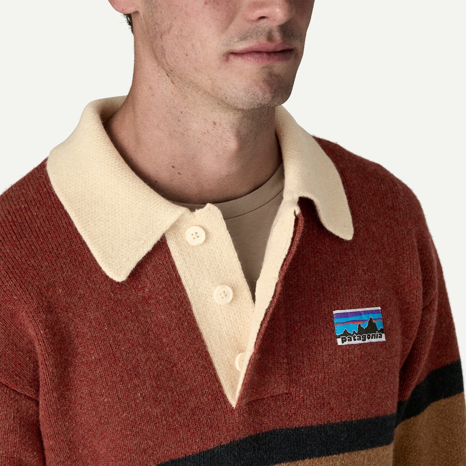 Recycled Wool-Blend Rugby Sweater