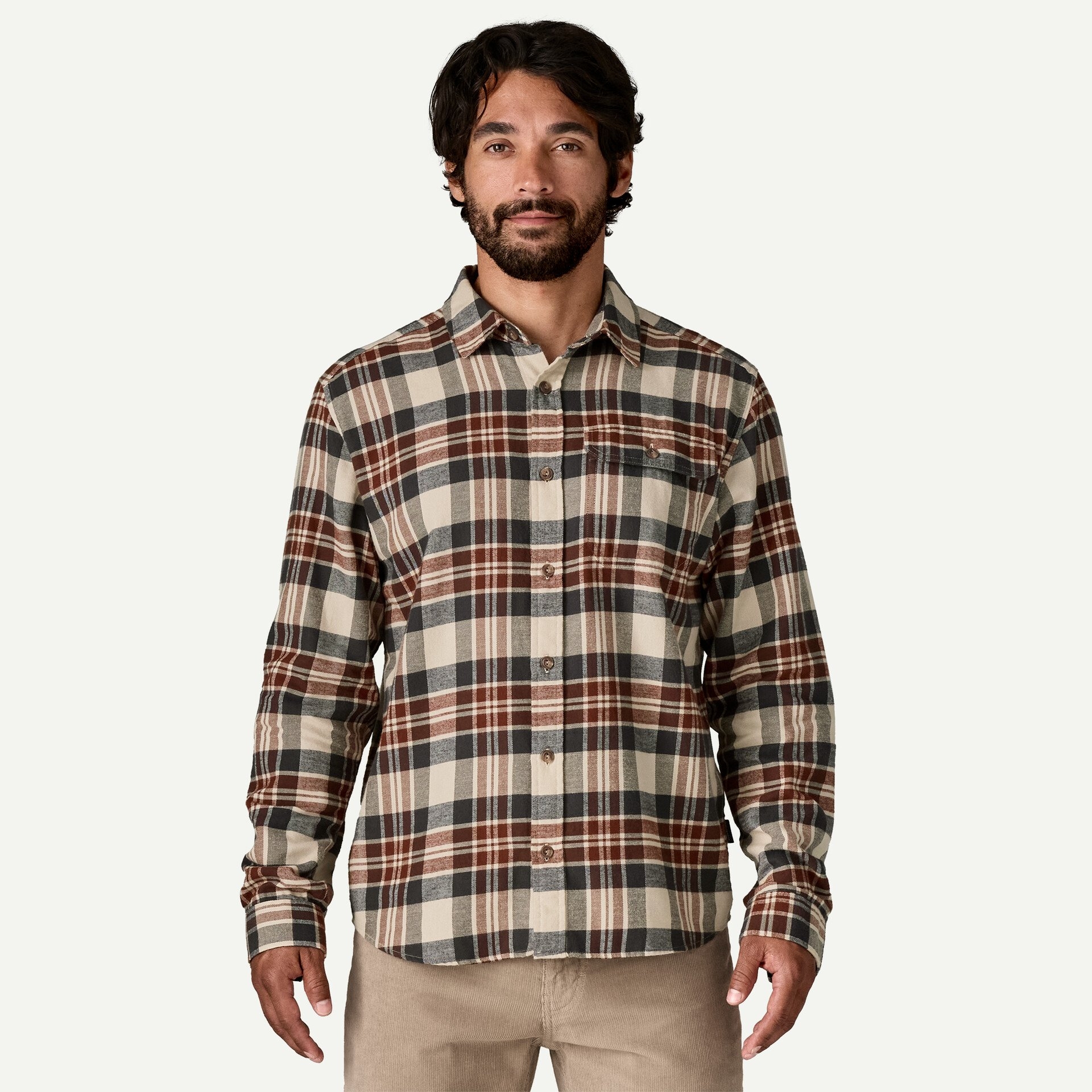 Men's Long-Sleeved Lightweight Fjord Flannel Shirt