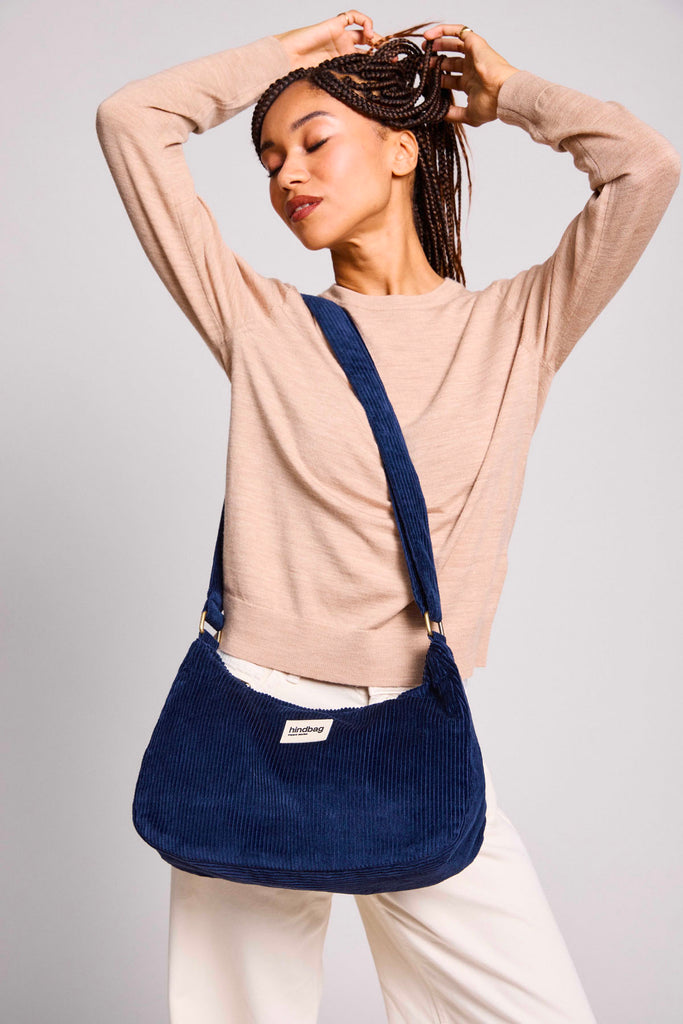 Sac Rosa Velours Marine