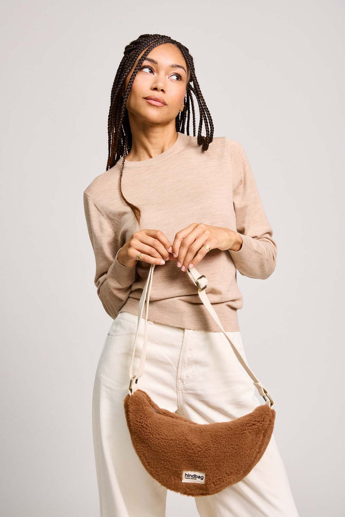 Sac banane Andrea Teddy Brun