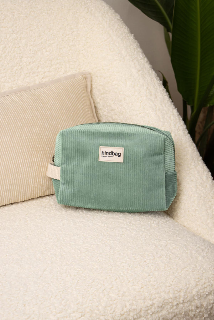 Trousse de toilette Leon Velours Vert d'eau