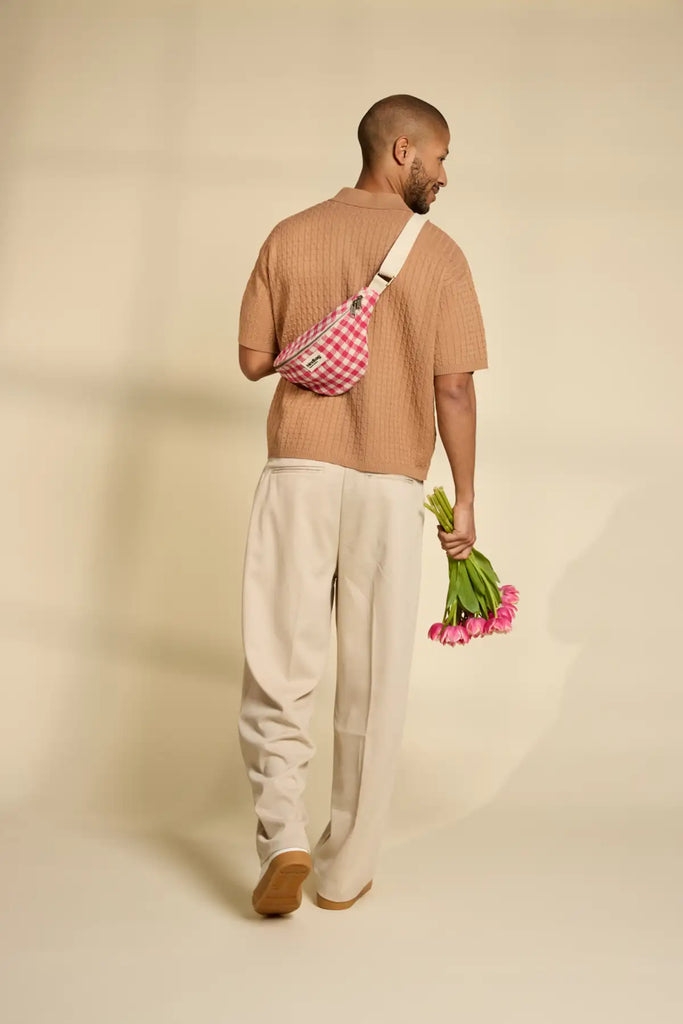 Sac banane Olivia Vichy rose