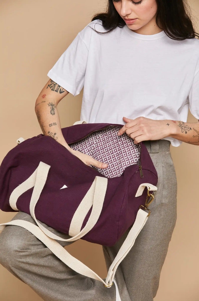 Sac polochon Simon Prune