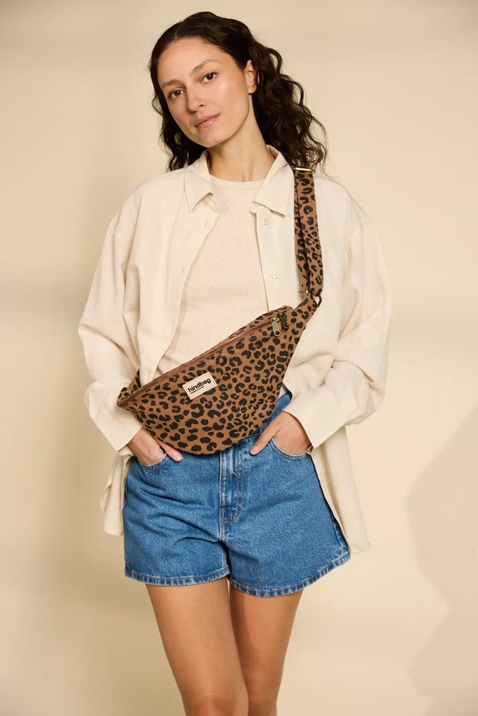 Sac banane L Sasha Léopard cannelle