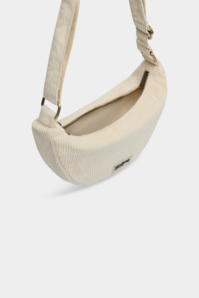 Sac banane Andrea Velours Beige