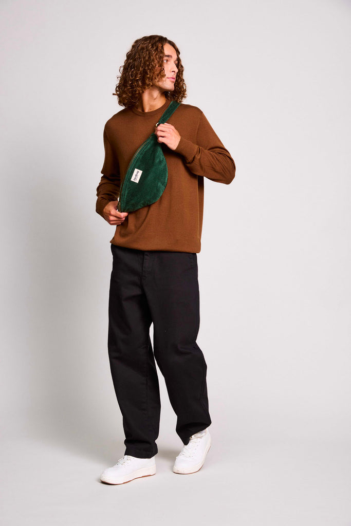 Sac banane L Sasha Velours Sapin