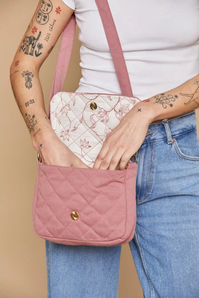 Sac à main matelassé Margault Blush