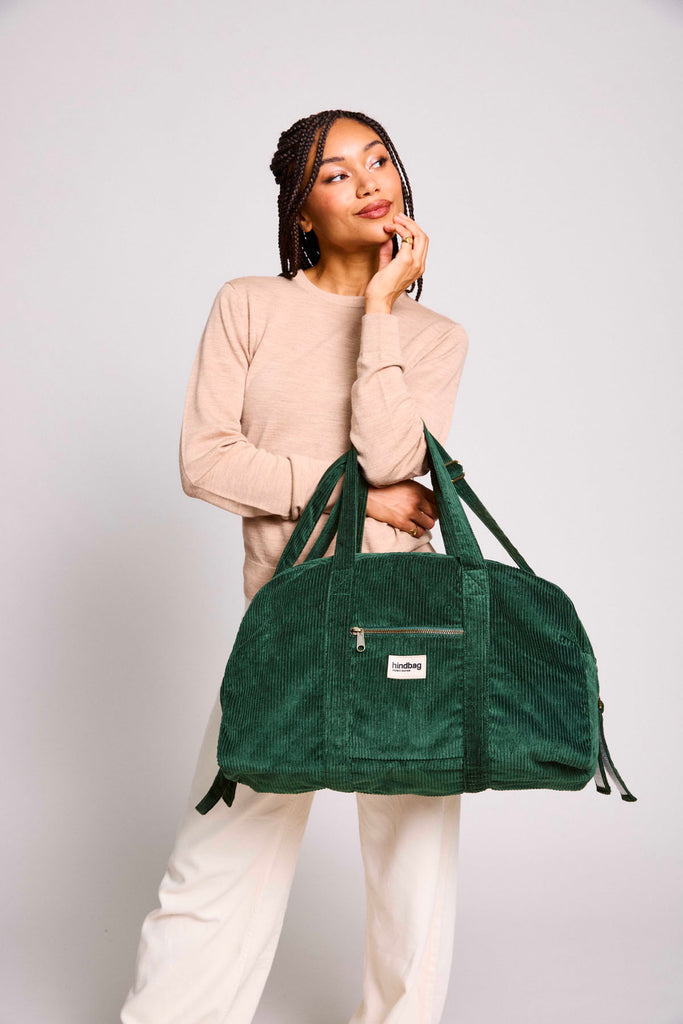 Sac à langer Basile Velours Sapin