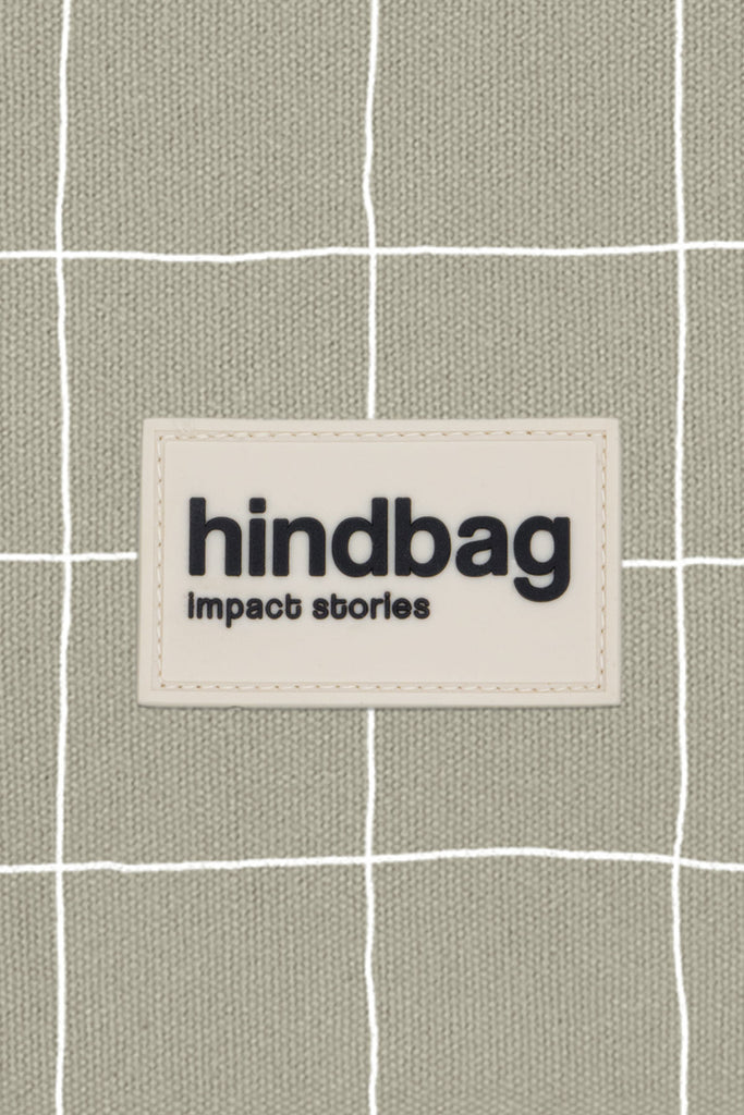 Housse d'ordinateur Ava Carreaux vert argile/blanc