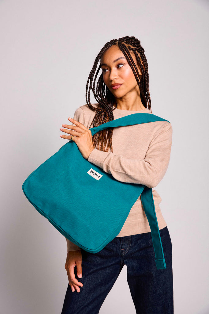 Sac hobo Claire Bleu paon