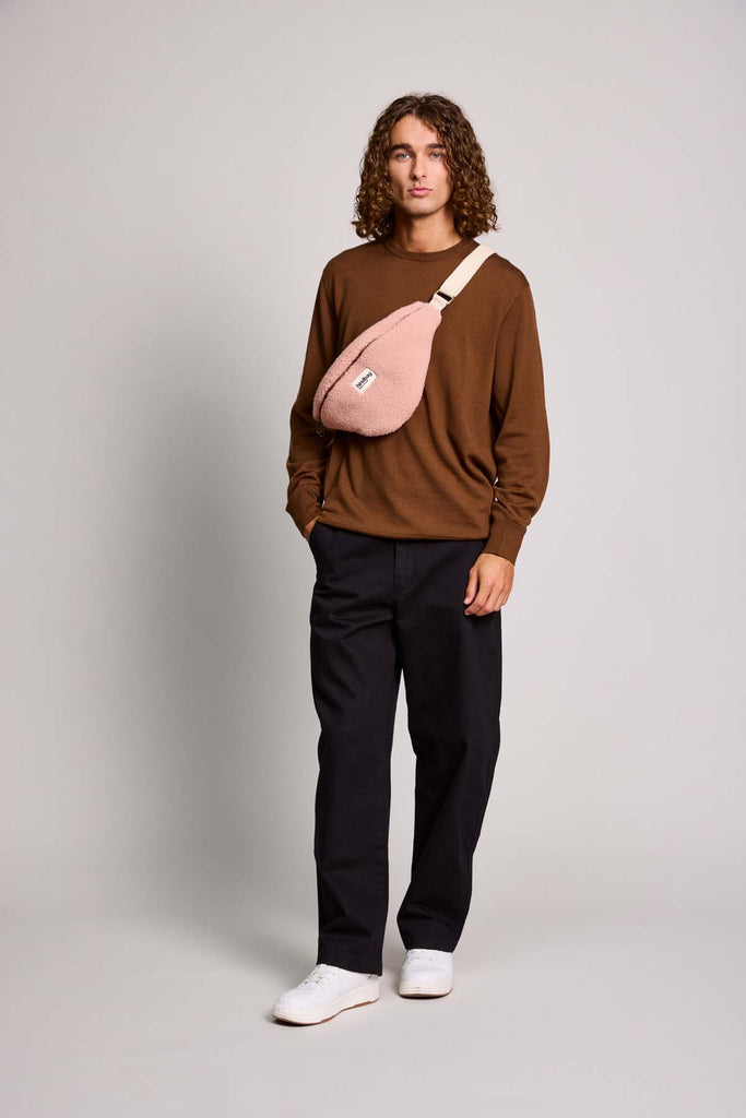 Sac banane Olivia Teddy Rose poudré