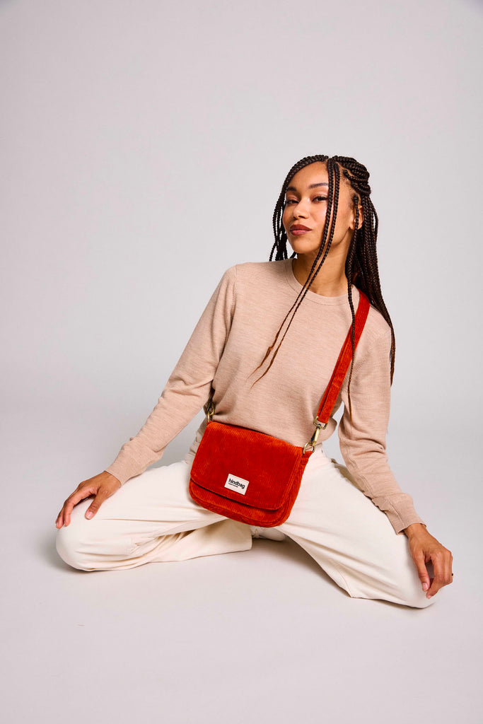 Sac à main Margault Velours Brique