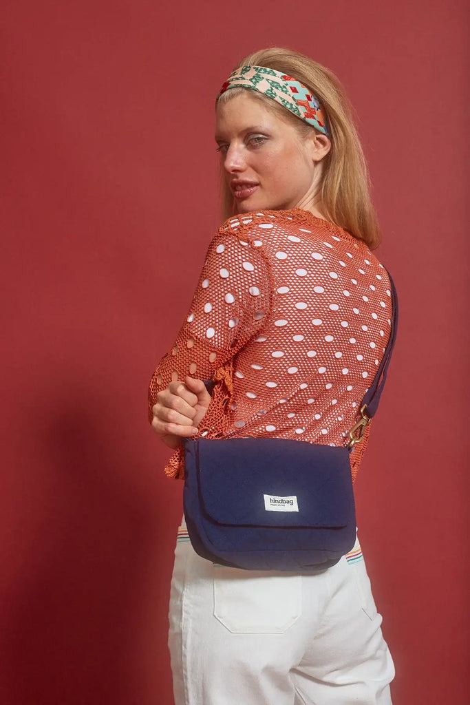 Sac à main matelassé Margault Navy