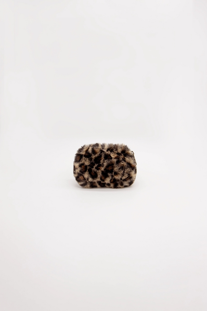 Porte-monnaie Lili fausse fourrure Léopard