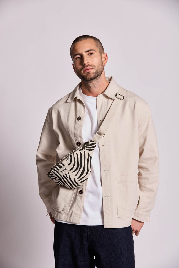 Sac banane Olivia Zèbre écru