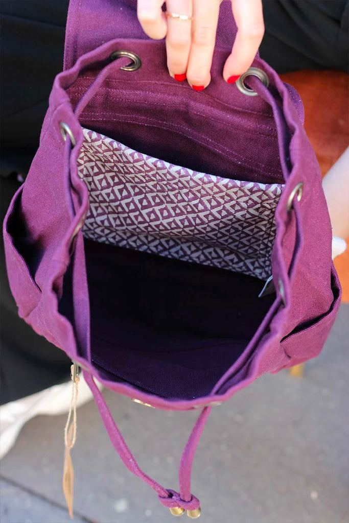 Mini sac à dos Eliot Prune