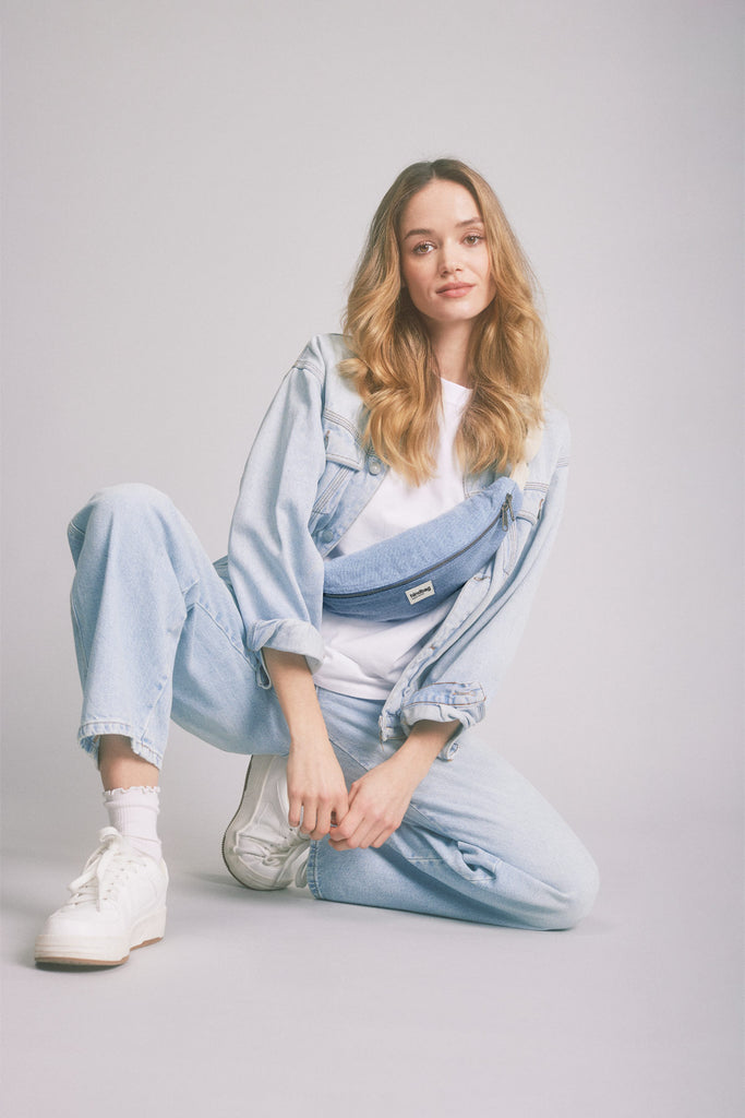 Sac banane Olivia Denim Bleu