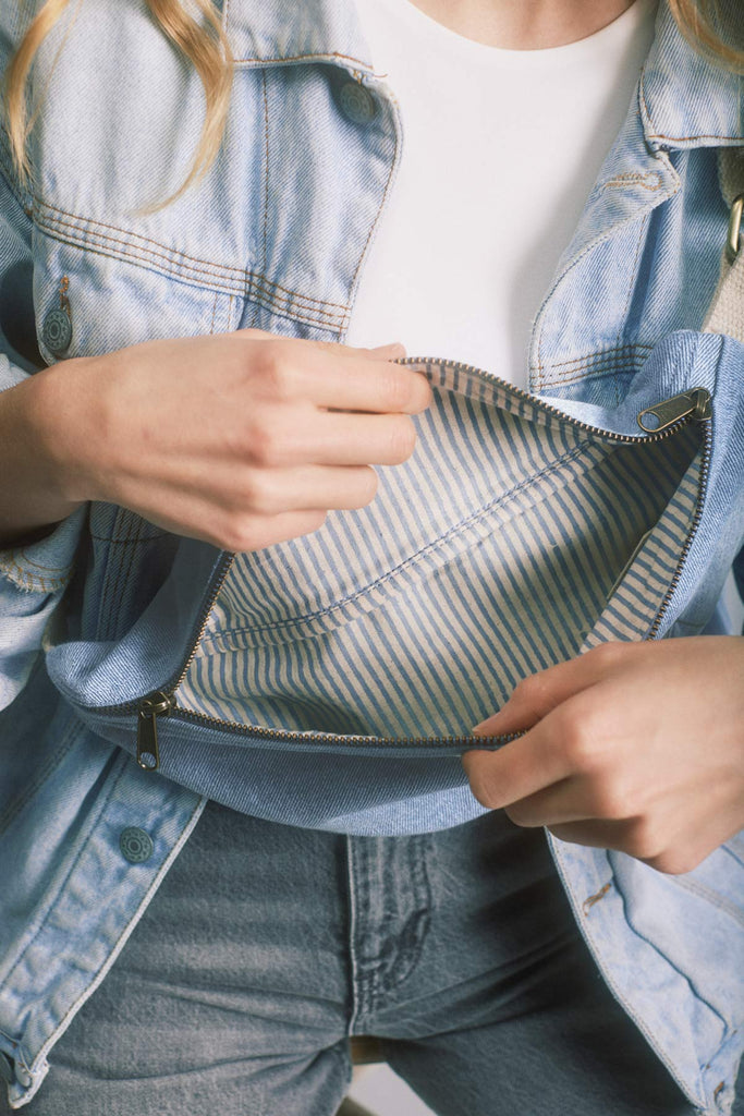 Sac banane Olivia Denim Bleu