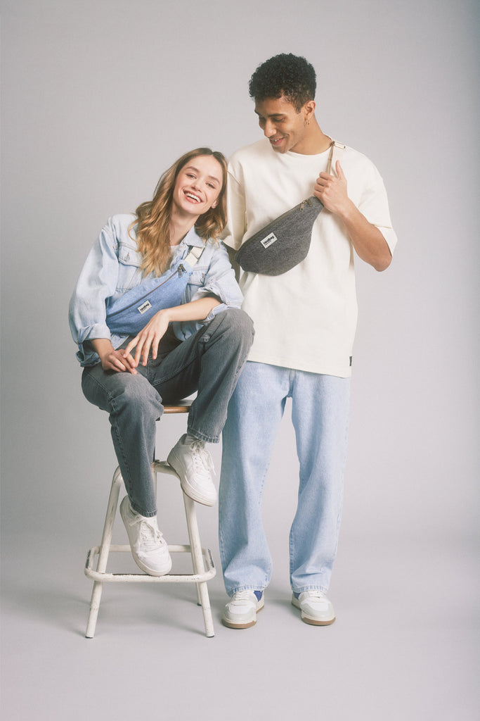 Sac banane Olivia Denim Bleu