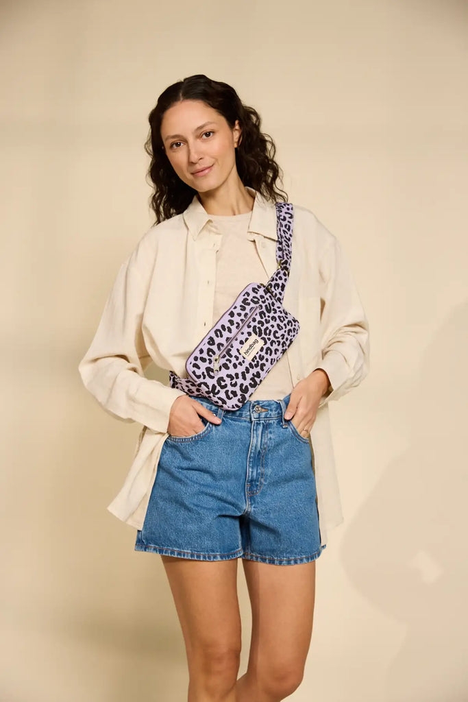 Sac banane Harry Léopard lilas
