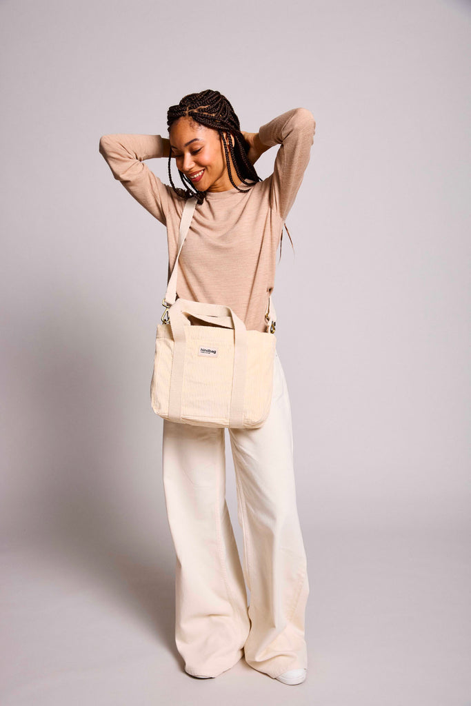 Sac à main Louise Velours Beige