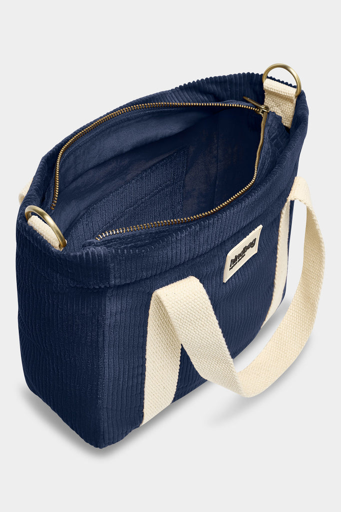 Sac à main Louise Velours Marine