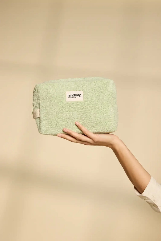 Trousse toilette Léon Éponge vert amande