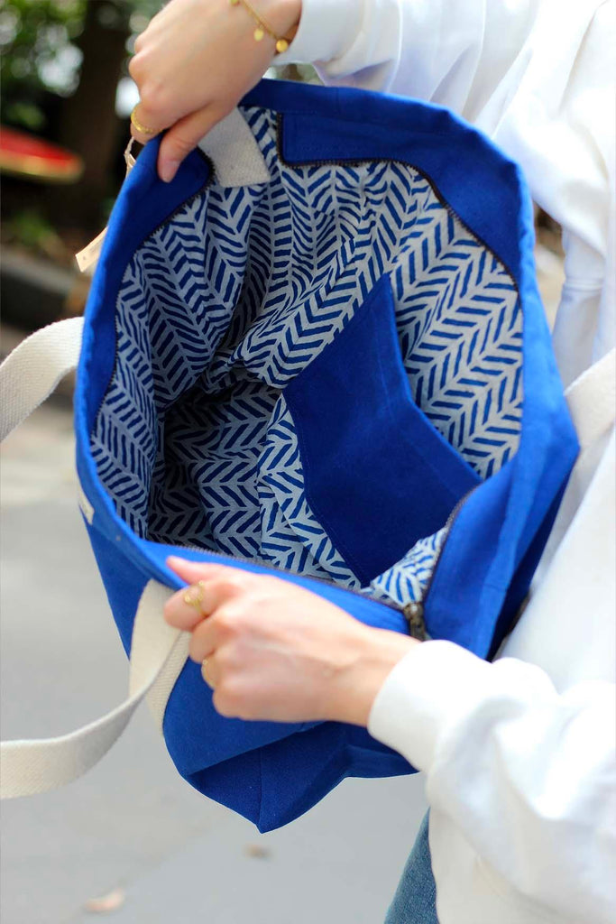 Cabas Cesar Bleu électrique