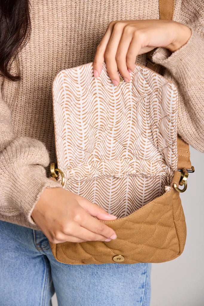 Sac à main matelassé Margault Cannelle