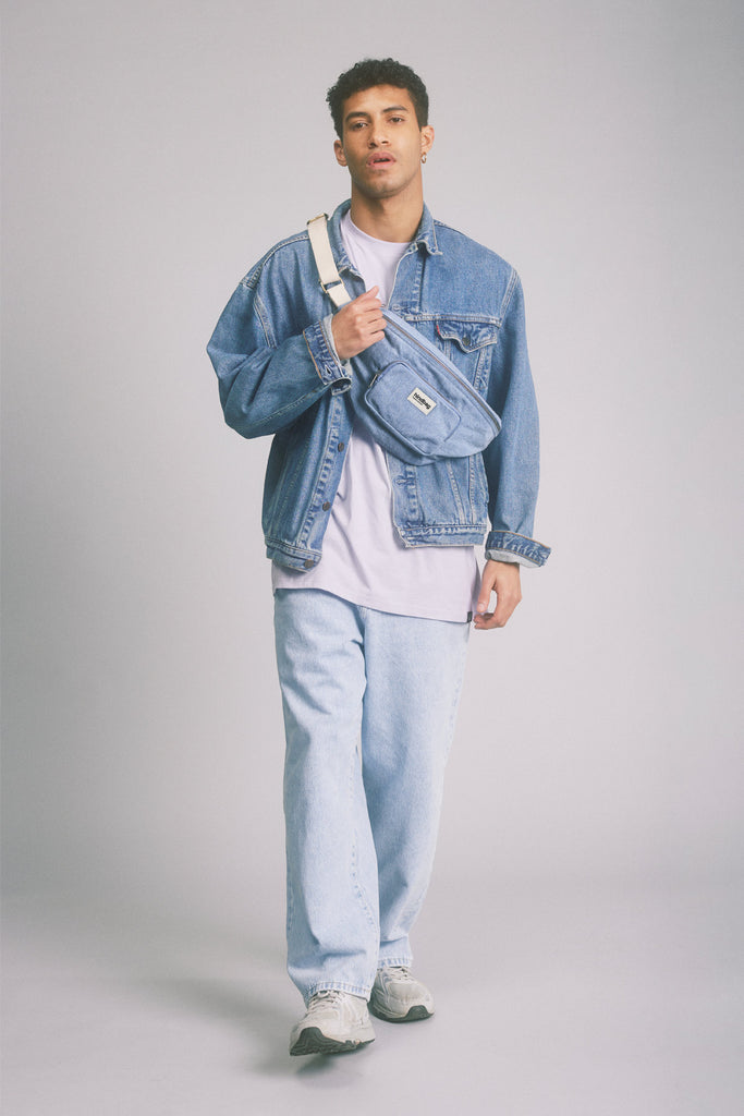 Sac banane XL Sofia Denim Bleu