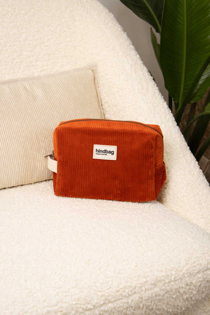 Trousse de toilette Leon Velours Brique