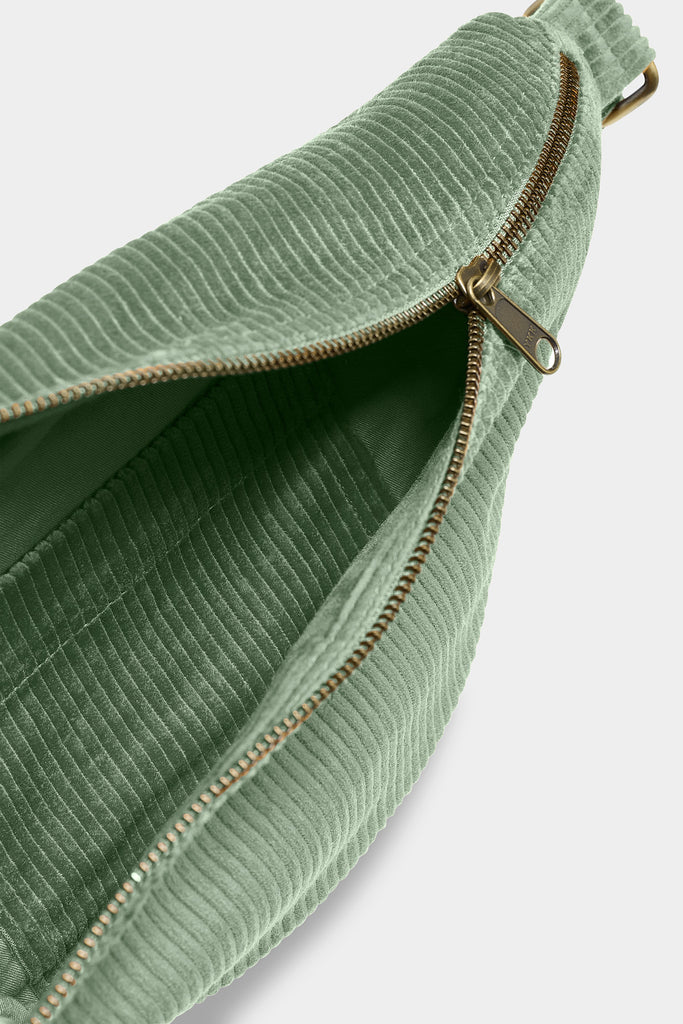 Sac banane L Sasha Velours Vert d'eau