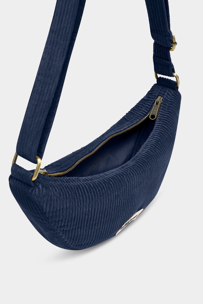 Sac banane Andrea Velours Marine