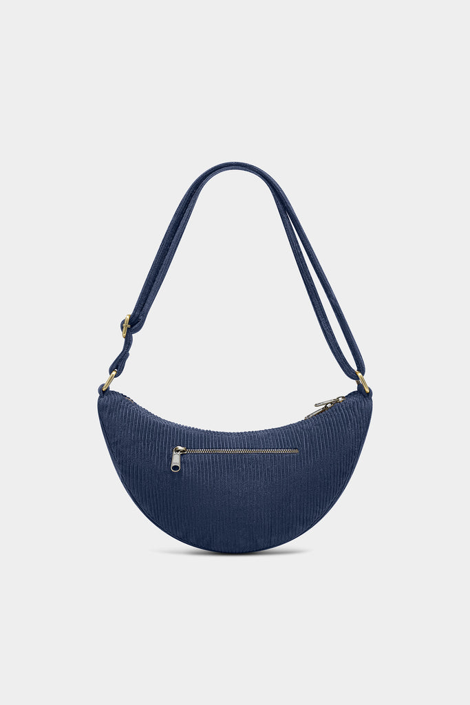 Sac banane Andrea Velours Marine