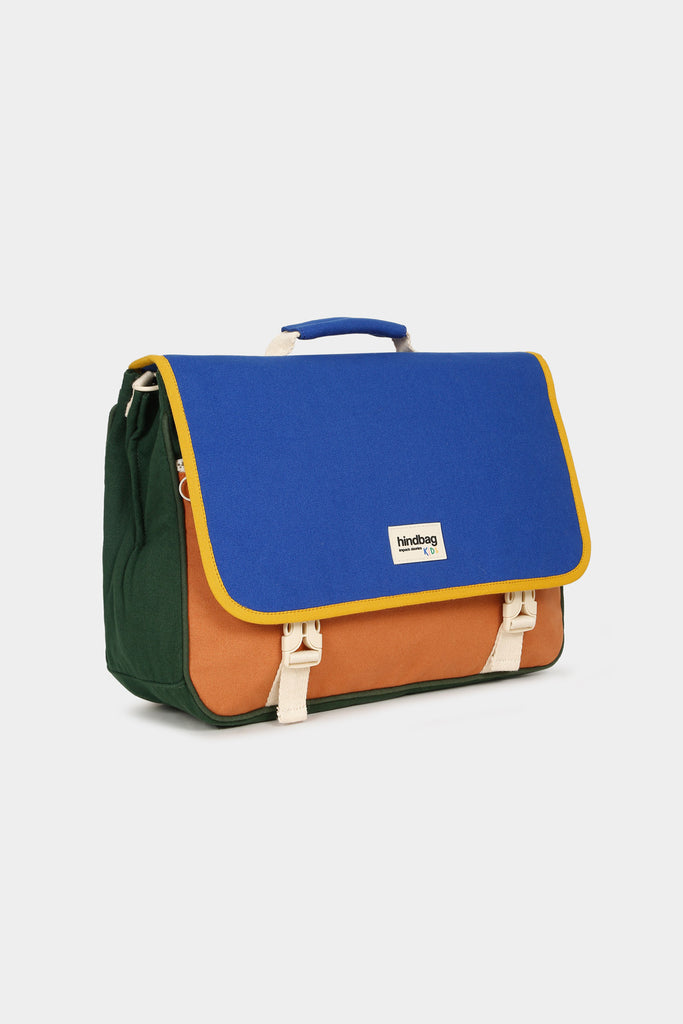 Cartable Léo Tricolore Bleu électrique