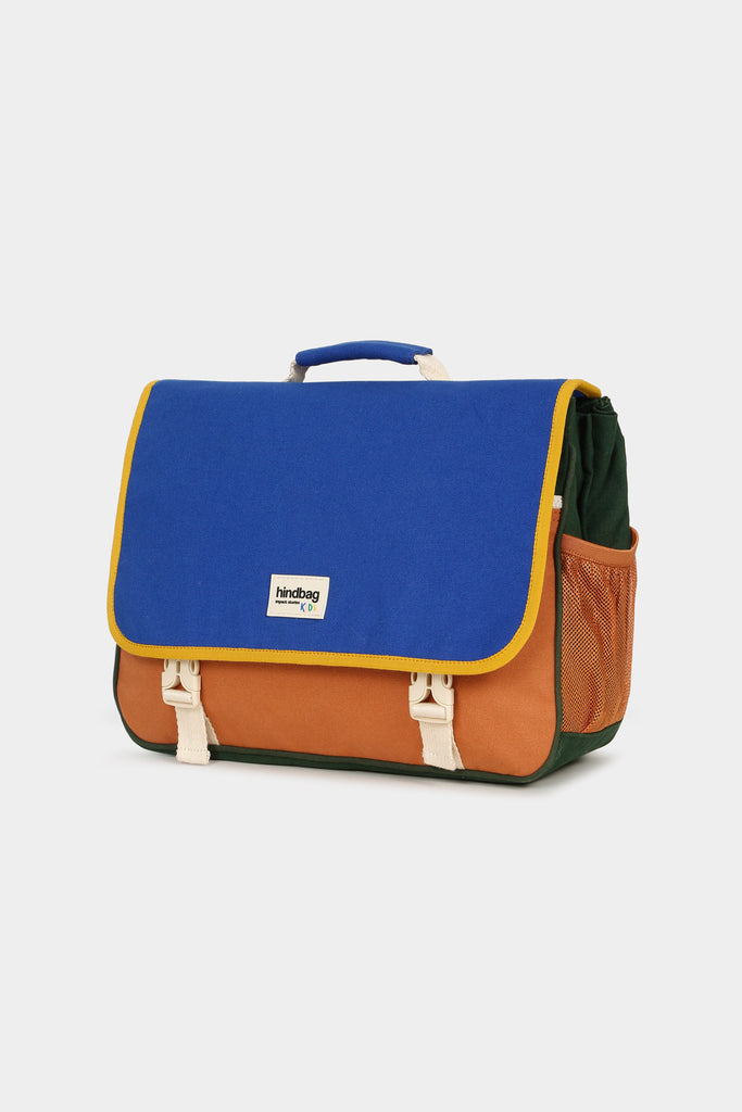 Cartable Léo Tricolore Bleu électrique