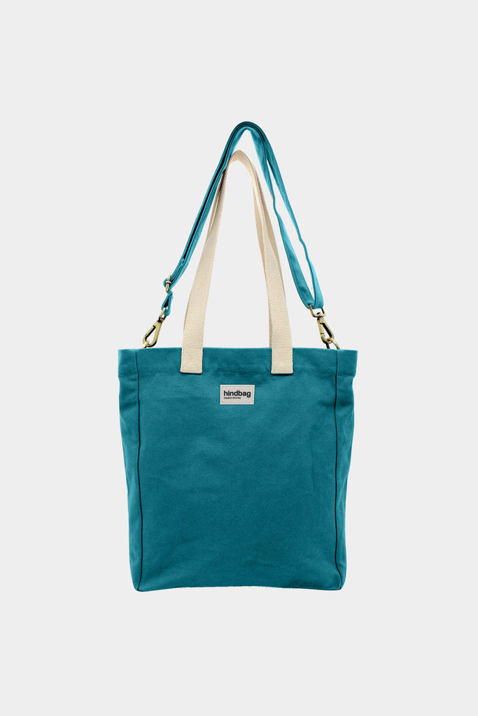 Cabas vertical Paul Bleu paon