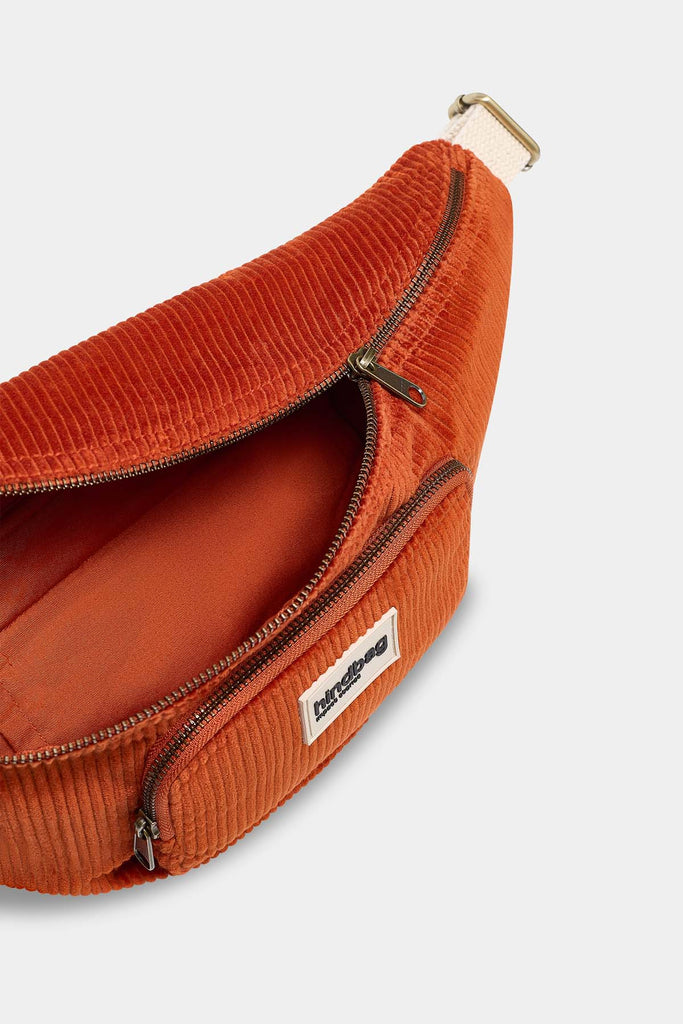 Sac banane XL Sofia Velours Brique