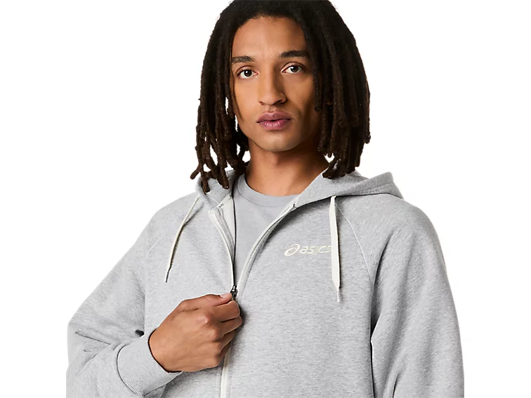ASICS LOGO FLEECE FULL ZIP HOODIE - Homme
