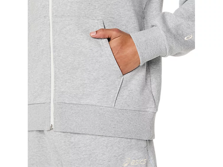 ASICS LOGO FLEECE FULL ZIP HOODIE - Homme