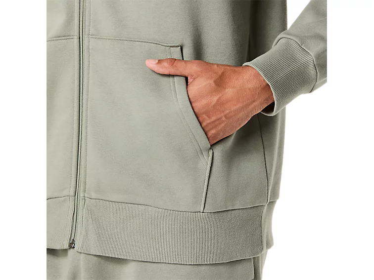 ASICS LOGO FLEECE FULL ZIP HOODIE - Homme