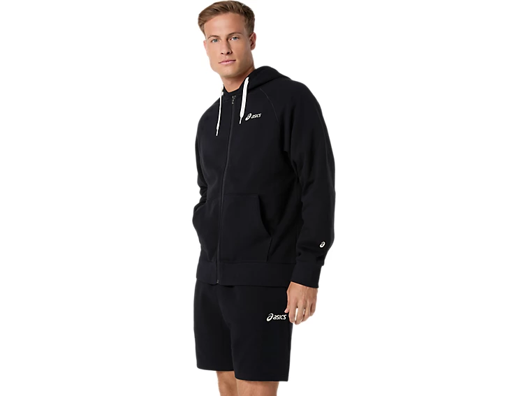 ASICS LOGO FLEECE FULL ZIP HOODIE - Homme