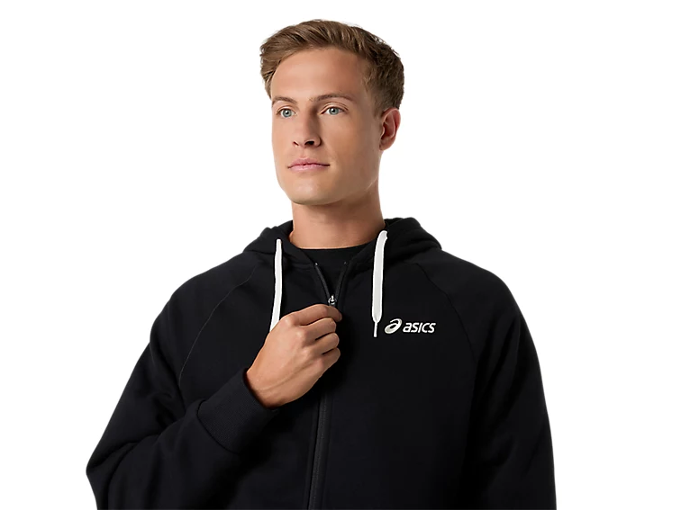 ASICS LOGO FLEECE FULL ZIP HOODIE - Homme