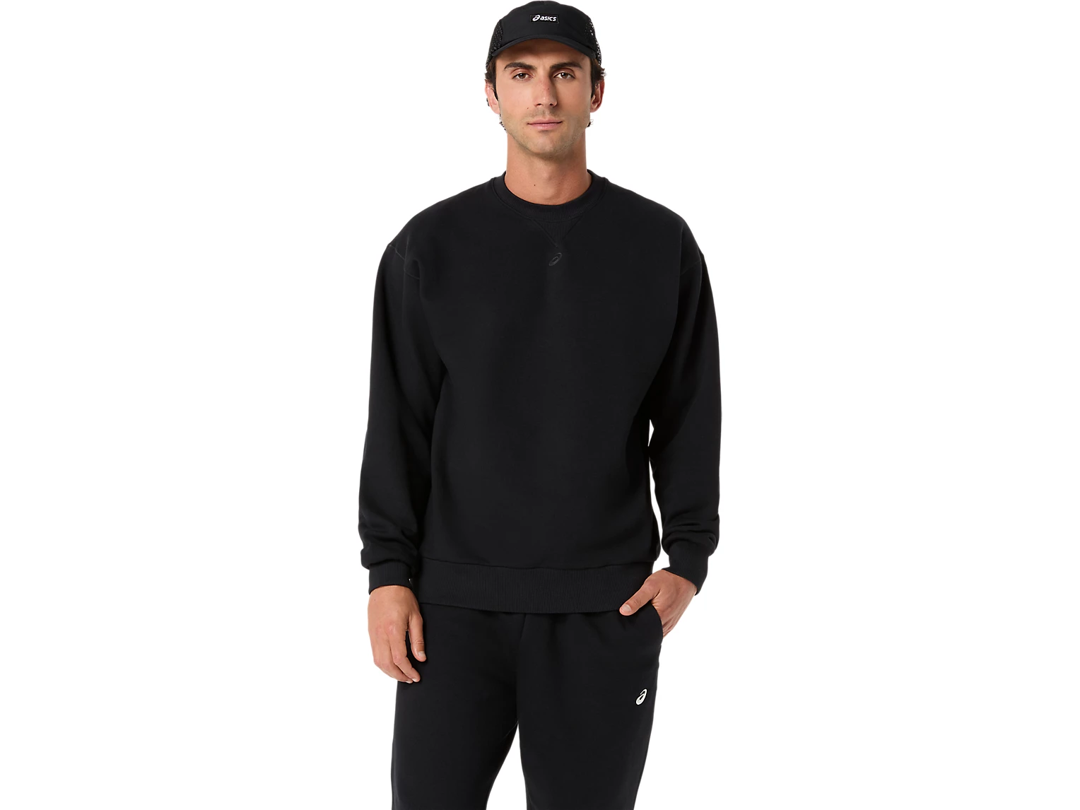 FLEECE CREW-NECK TOP RELAXED - Homme