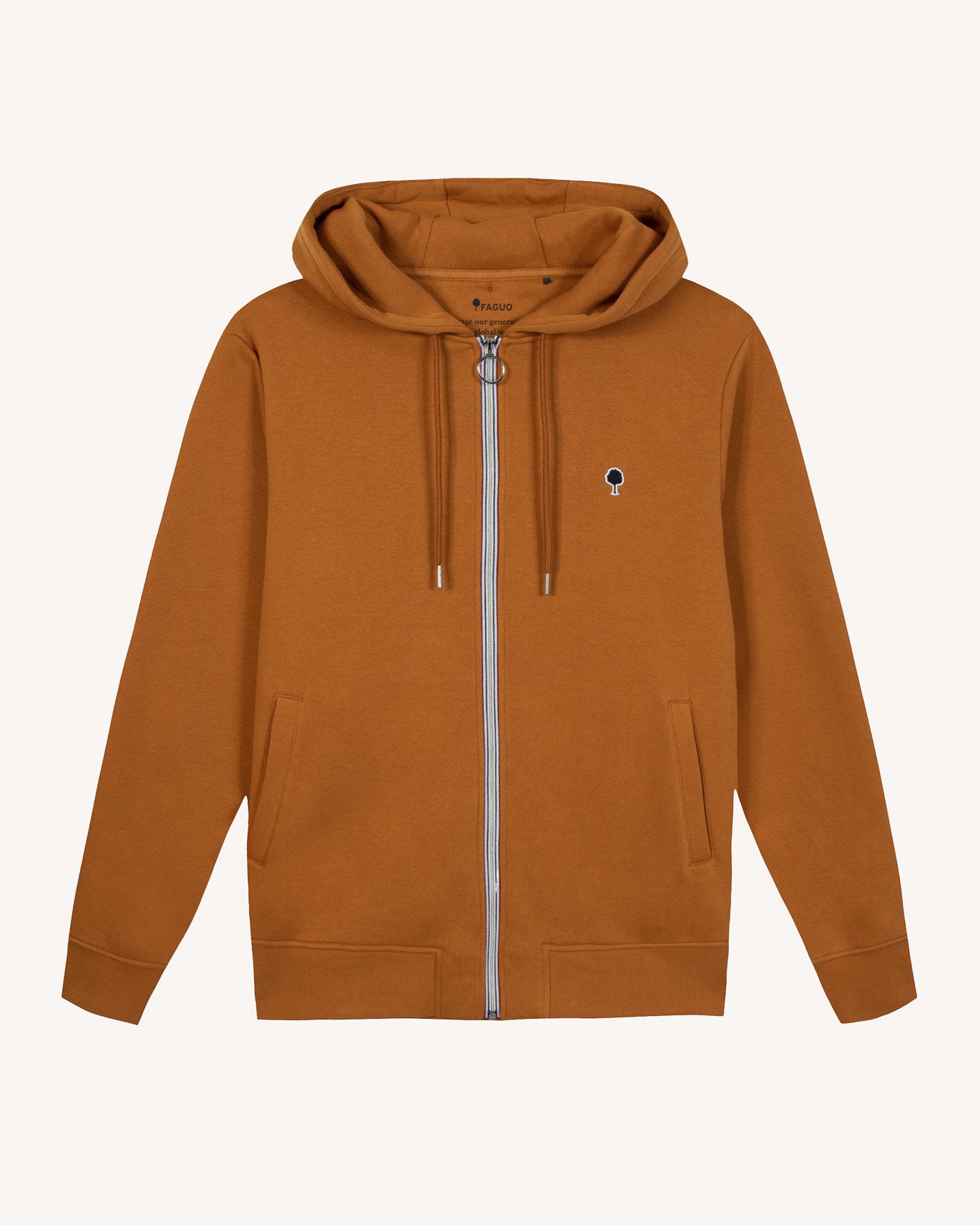 Sweat zippé rouille coton - MESNIL