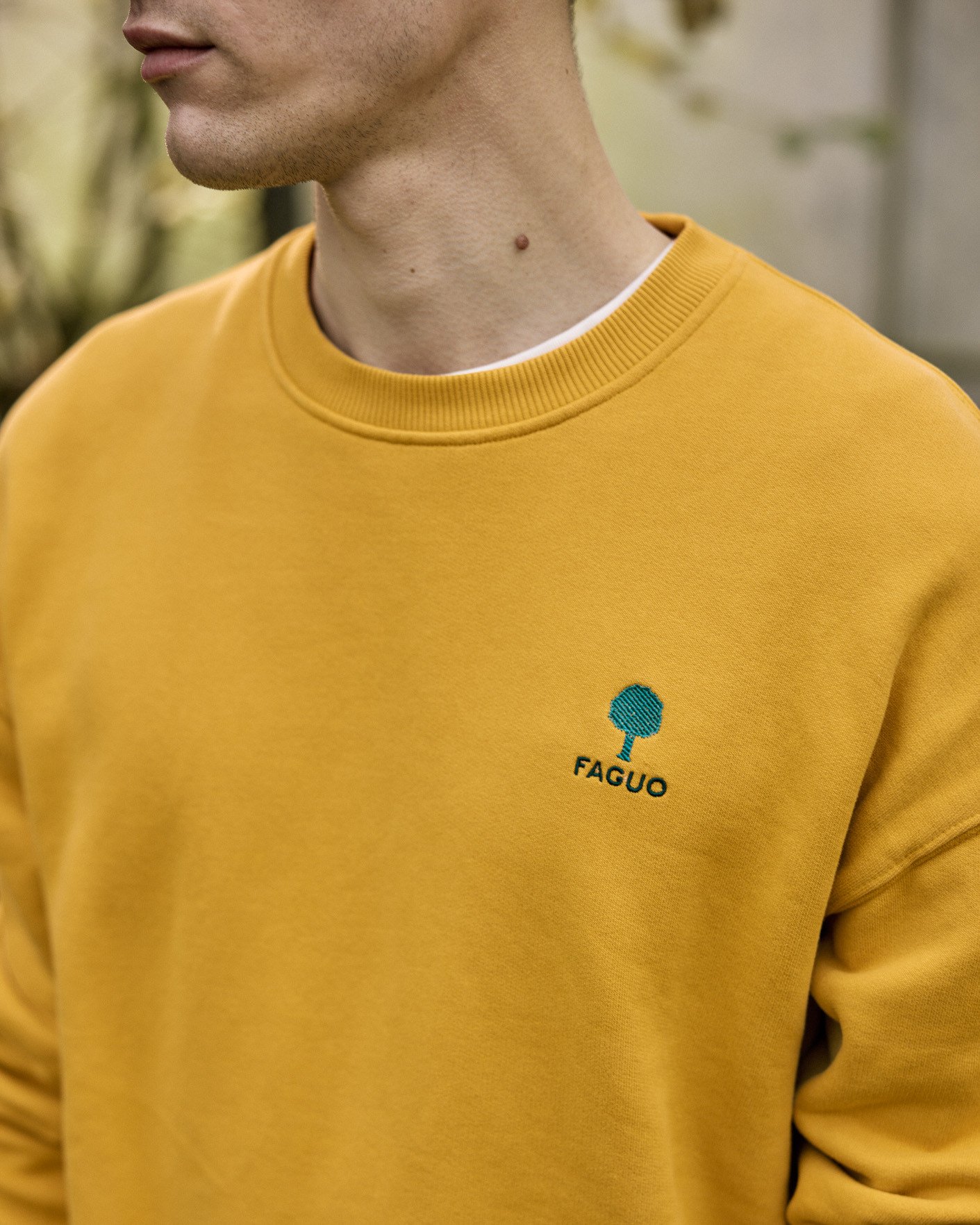 Sweat col oversize rond ocre - FANGO