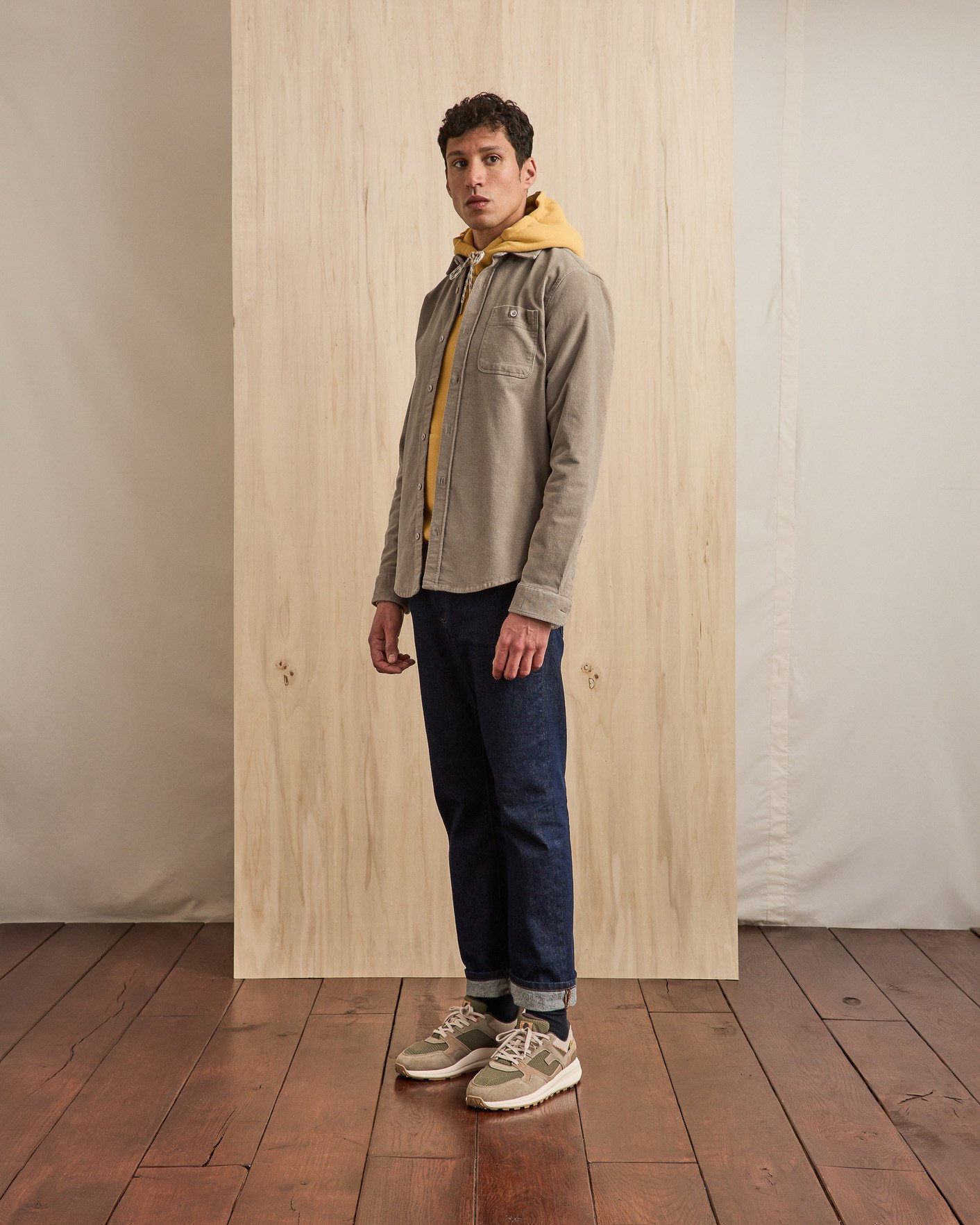 Chemise en velours beige clair - ONCA