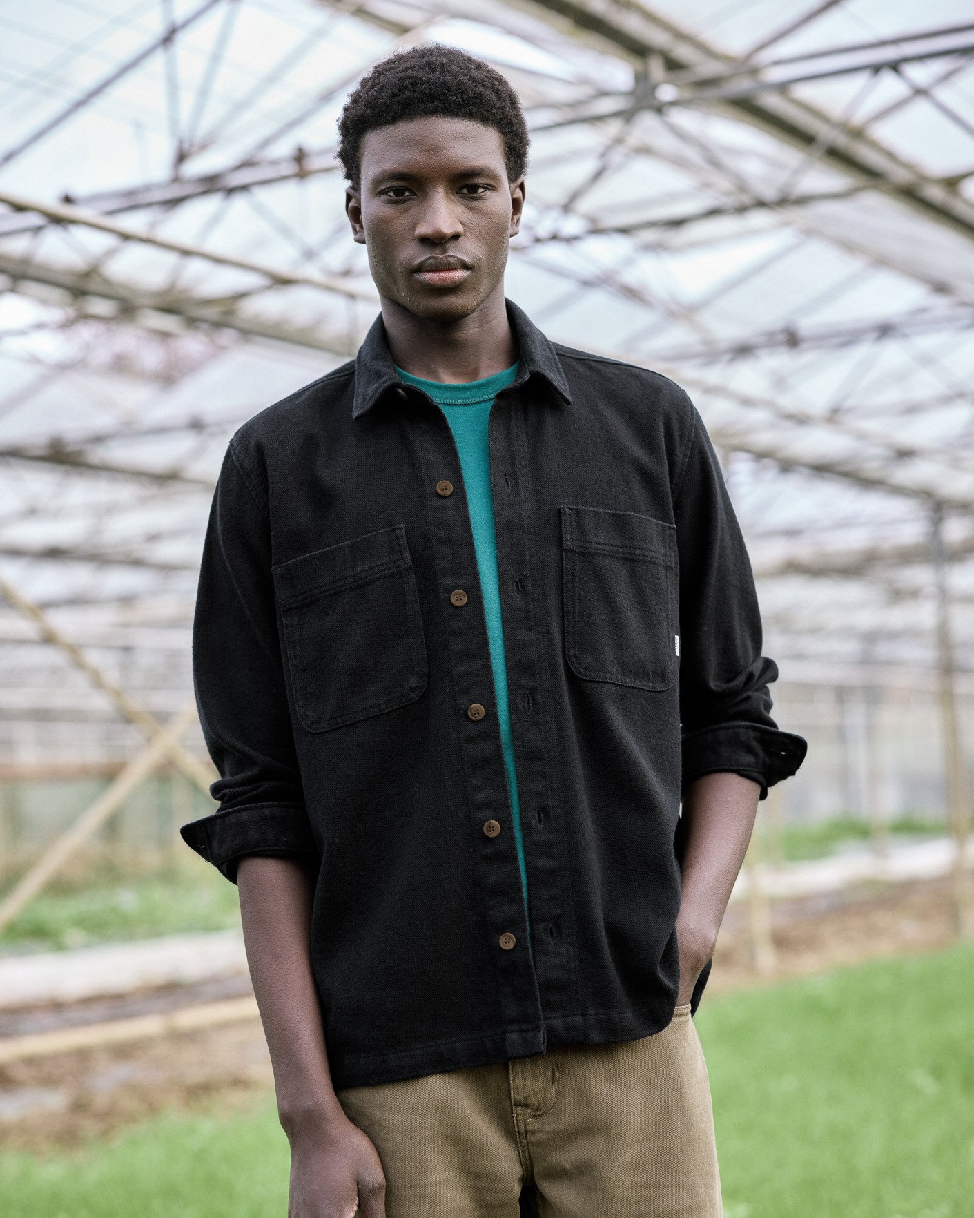 Surchemise noire coton - CLEMONT